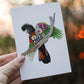 Watercolour Black Cockatoo Greeting Card