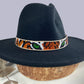 Hat Band - Orange Tiger with Green Eyes