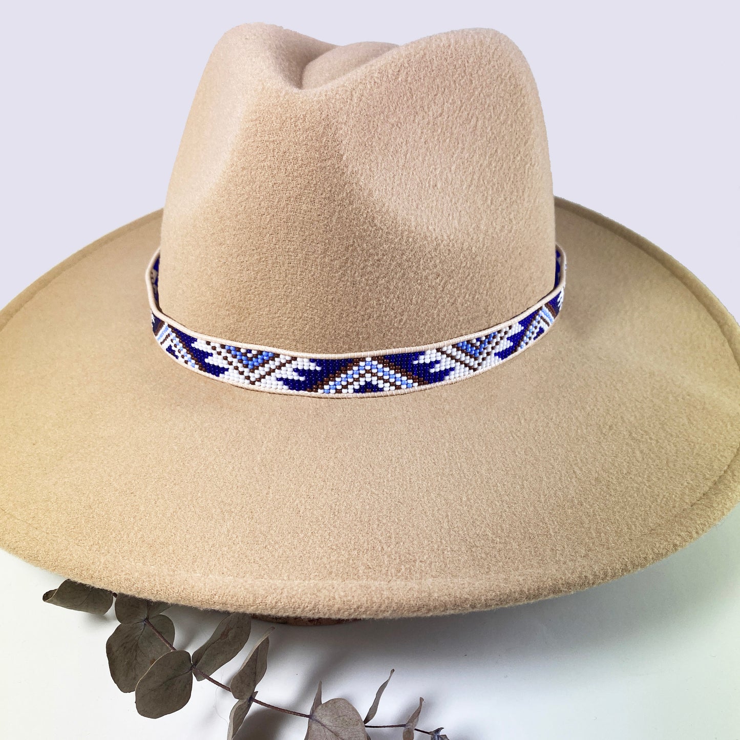 Hat Band - White & Blue