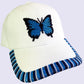 Beaded Cap - Blue Ulysses Butterfly