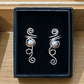 Silver Swirl and Beads Ear Cuffs (no piercings required)