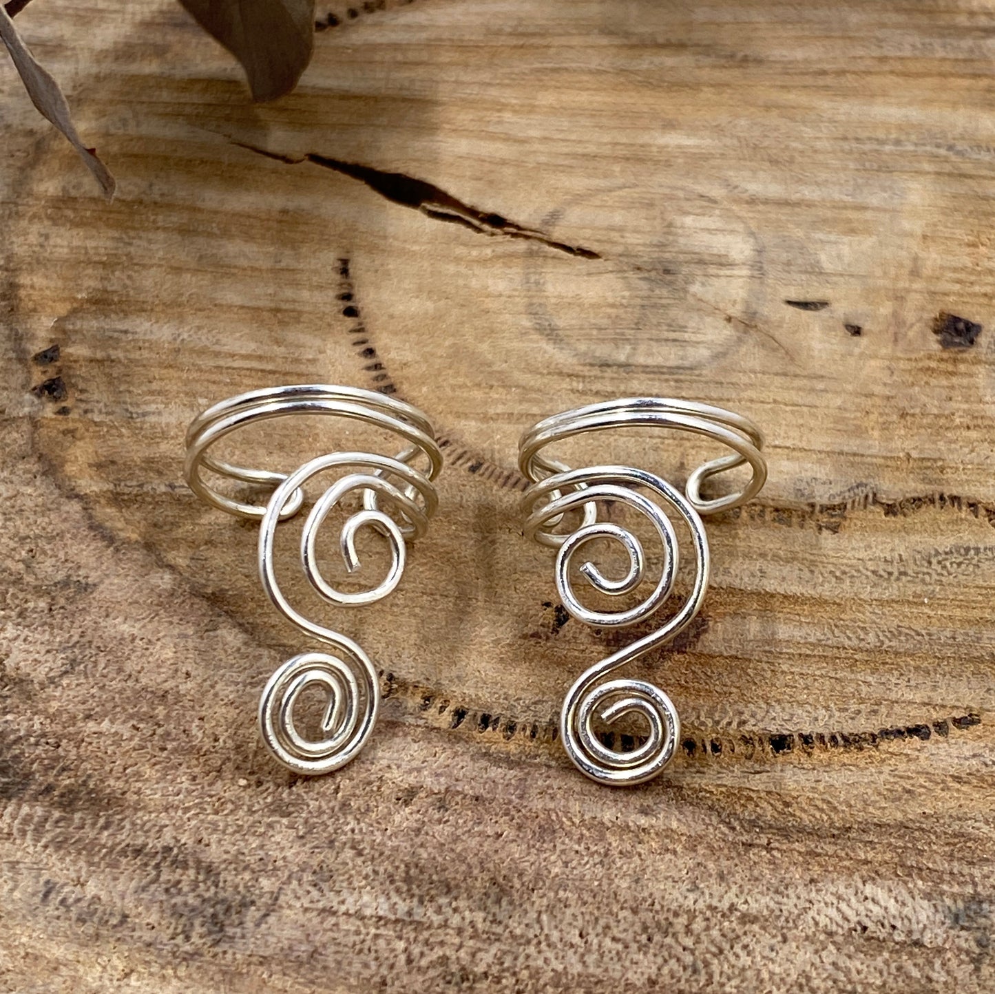 Silver Swirl Ear Cuffs (no piercings required)