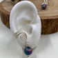 Silver Swirl Ear Cuffs with Dangles (no piercings required)