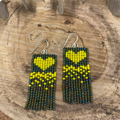 Heart Fringe Earrings