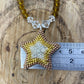 Star 3D Earrings and Necklace Set - Christmas - Gold