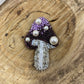 Mushroom Beaded Brooch