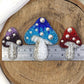 Mushroom Beaded Brooch