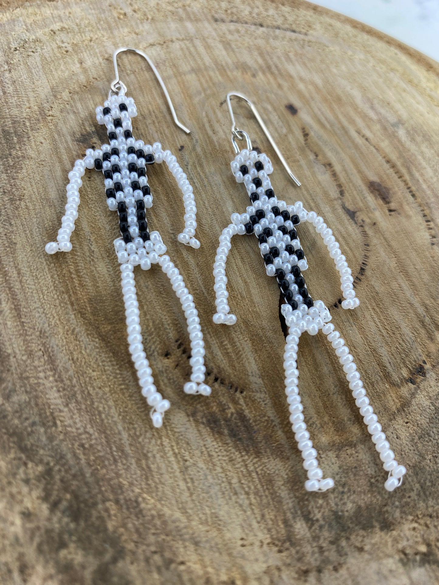 Skeleton Beaded Earrings