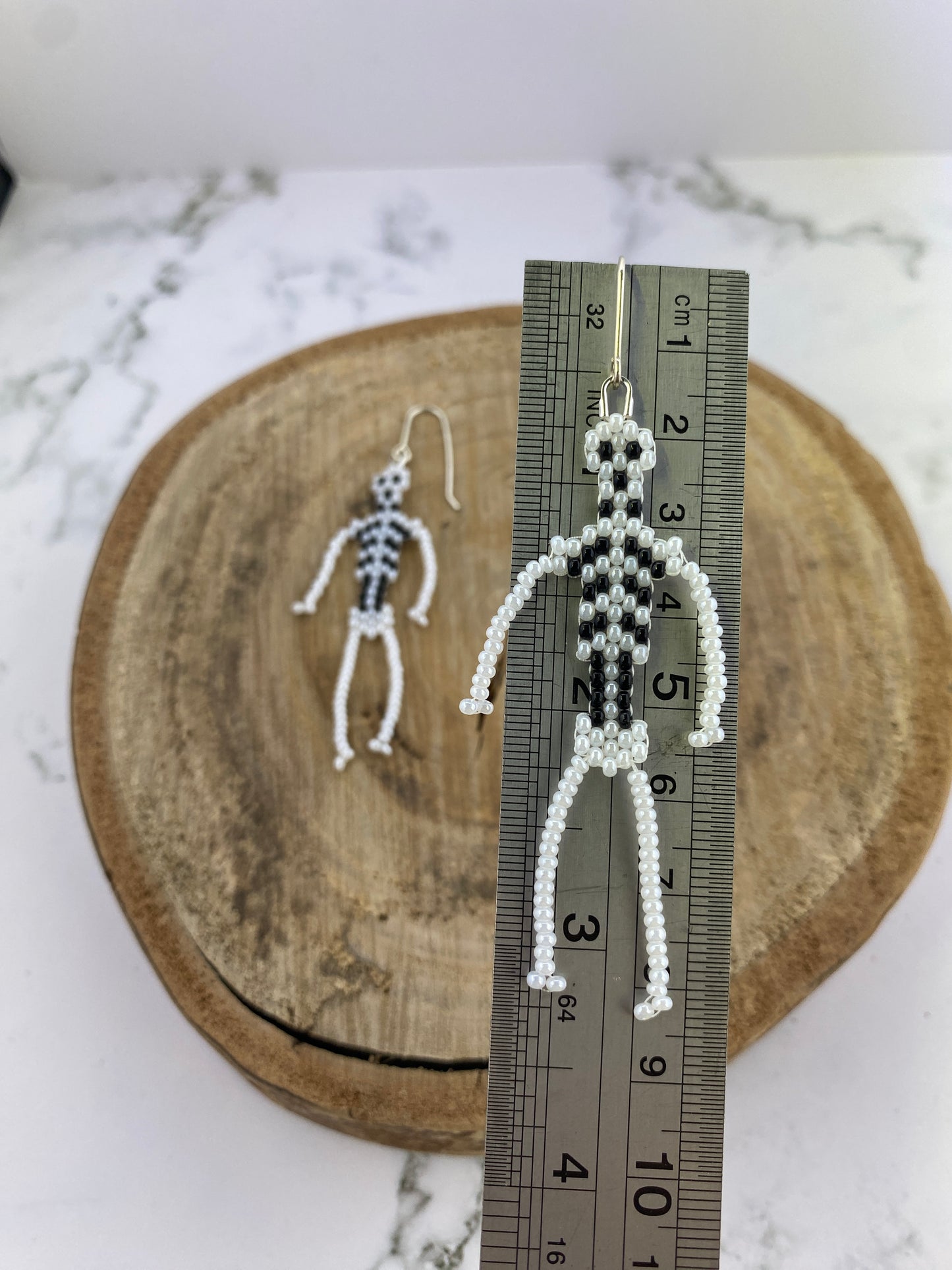 Skeleton Beaded Earrings