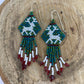 Christmas Beaded Earrings - Reindeer