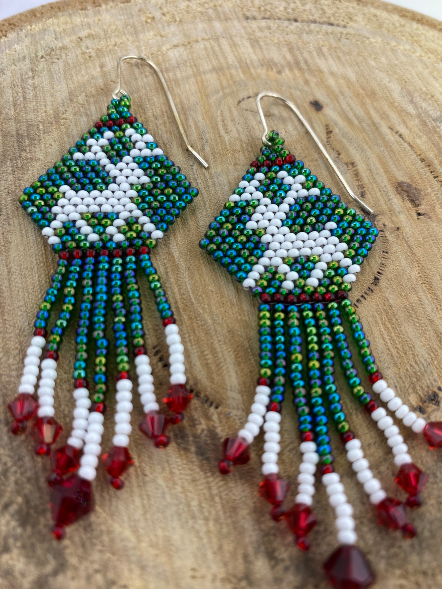 Christmas Beaded Earrings - Reindeer