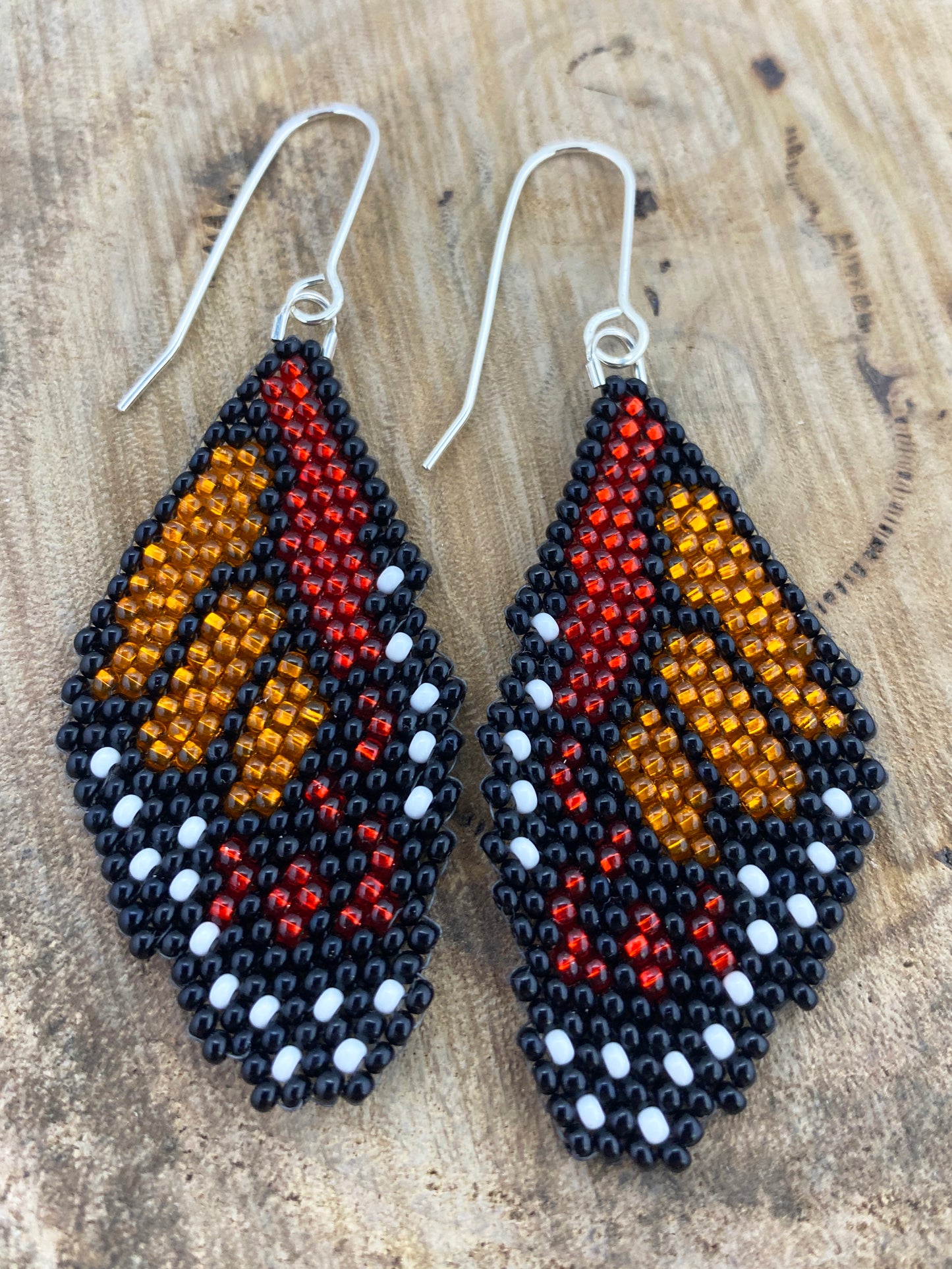 Butterfly Wing Beaded Earrings