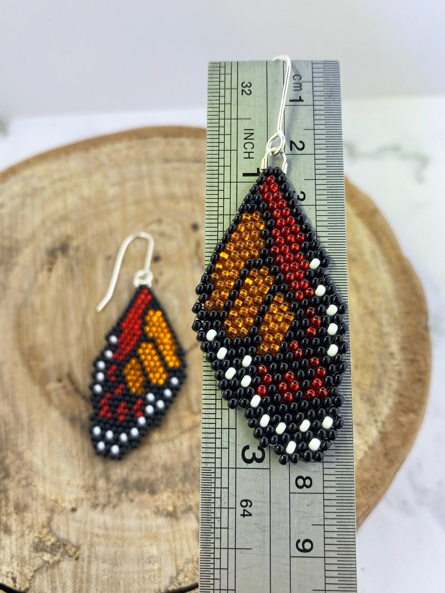 Butterfly Wing Beaded Earrings