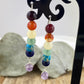 Rainbow Chakra Necklace & Earrings Set