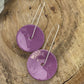 Circle Enamel Dangle Earrings in Purple