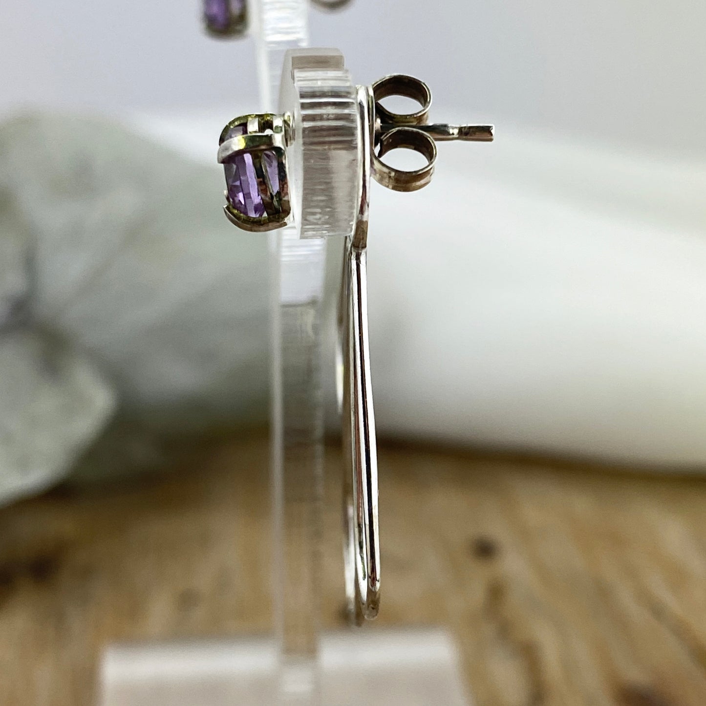 Purple Alexandrite Stud Earrings