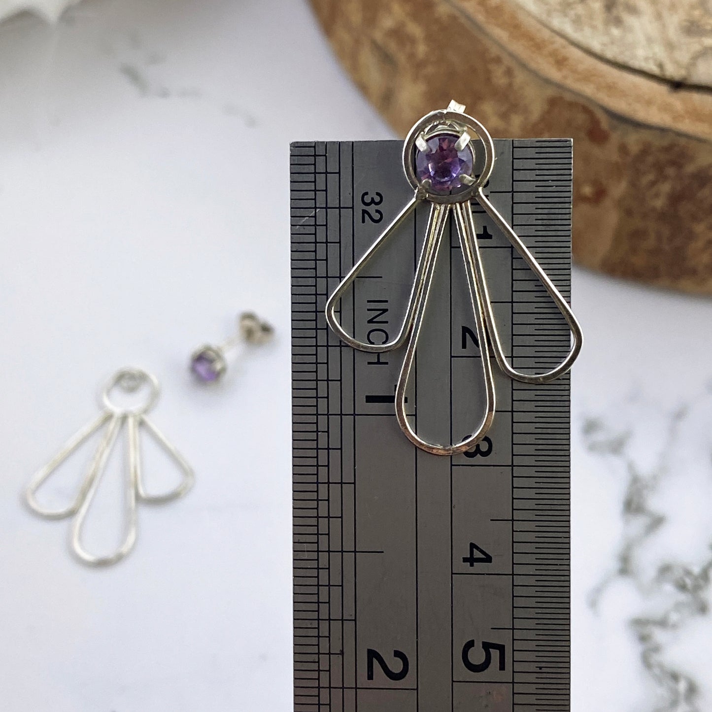 Purple Alexandrite Stud Earrings