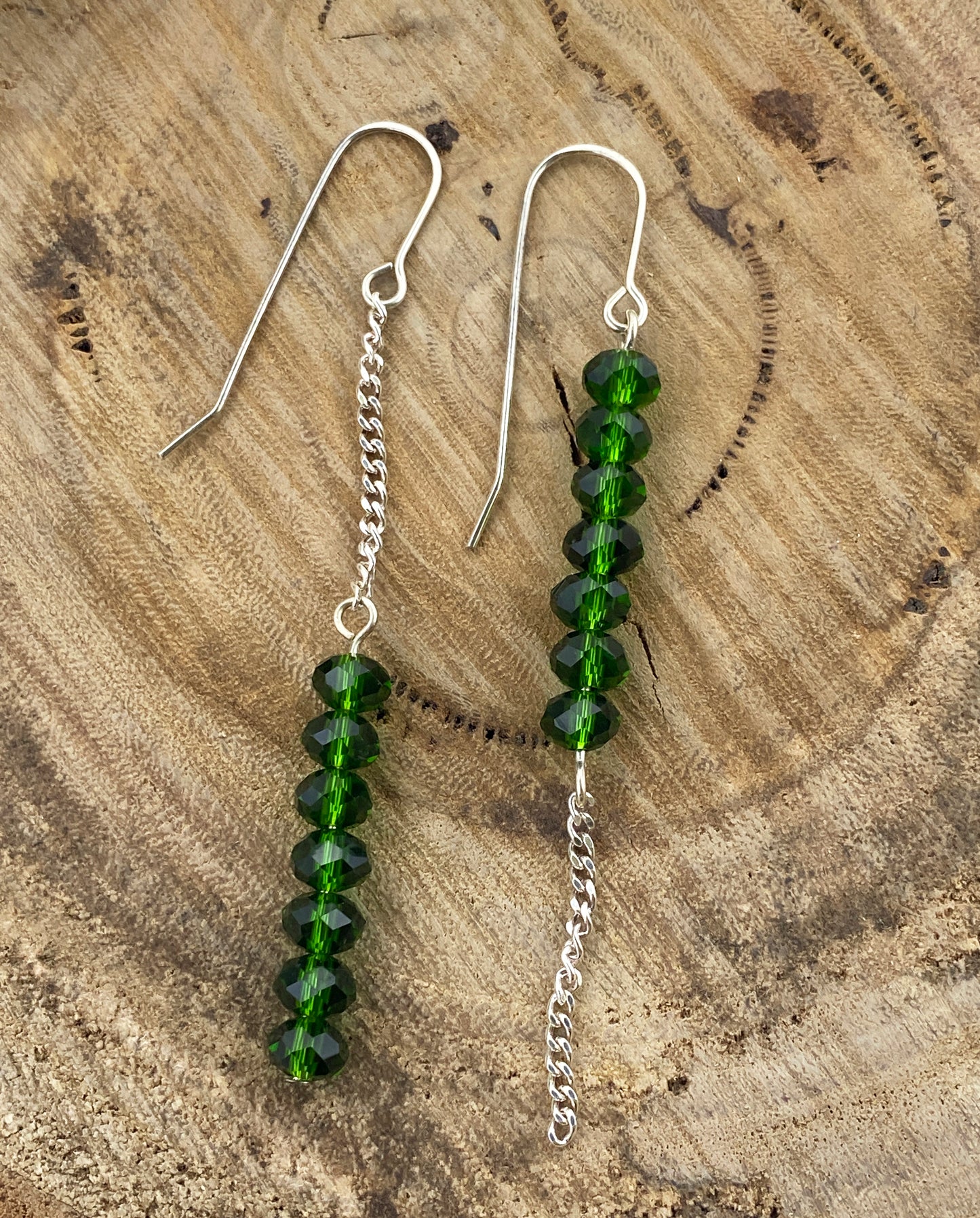 Green Dangle Earrings