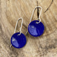 Blue Circle Dangle Earrings