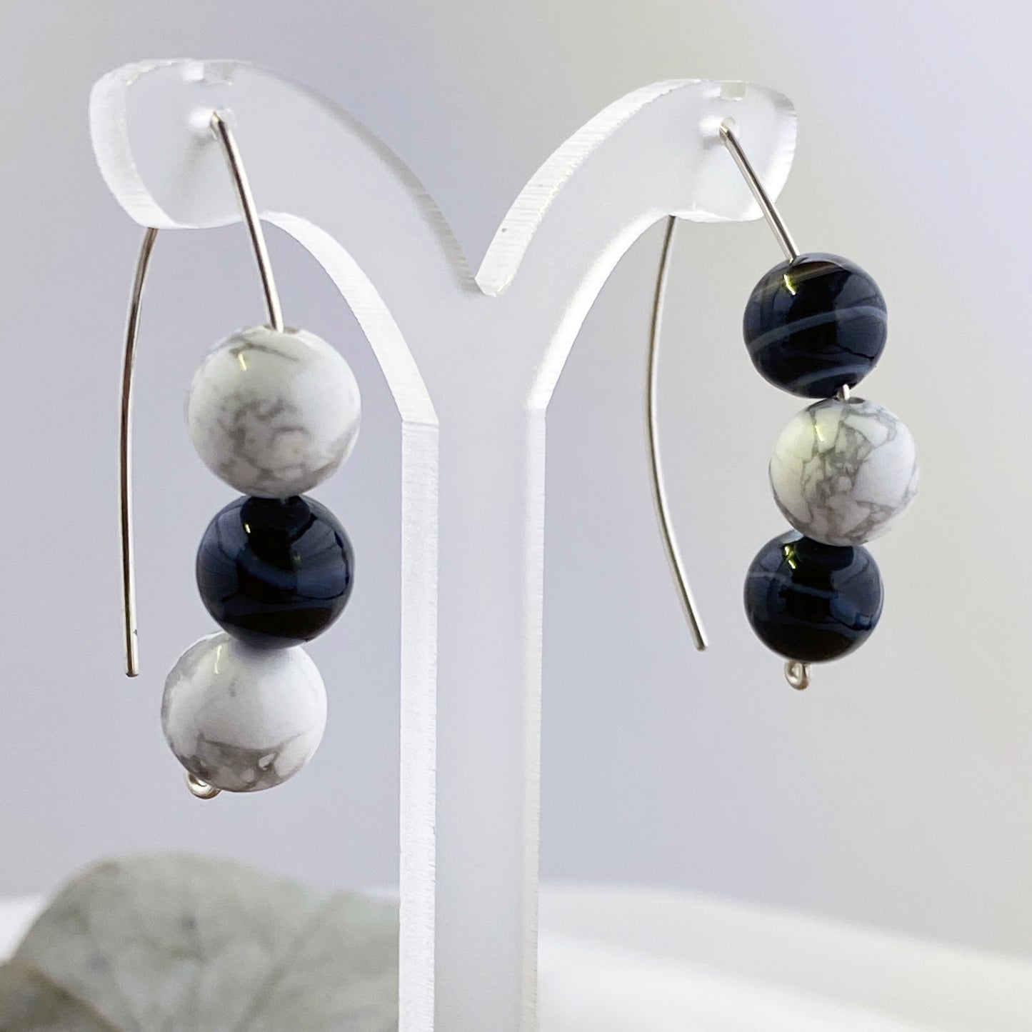 Black & White Dangle Earrings