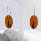 Orange Oval Dangle Earrings