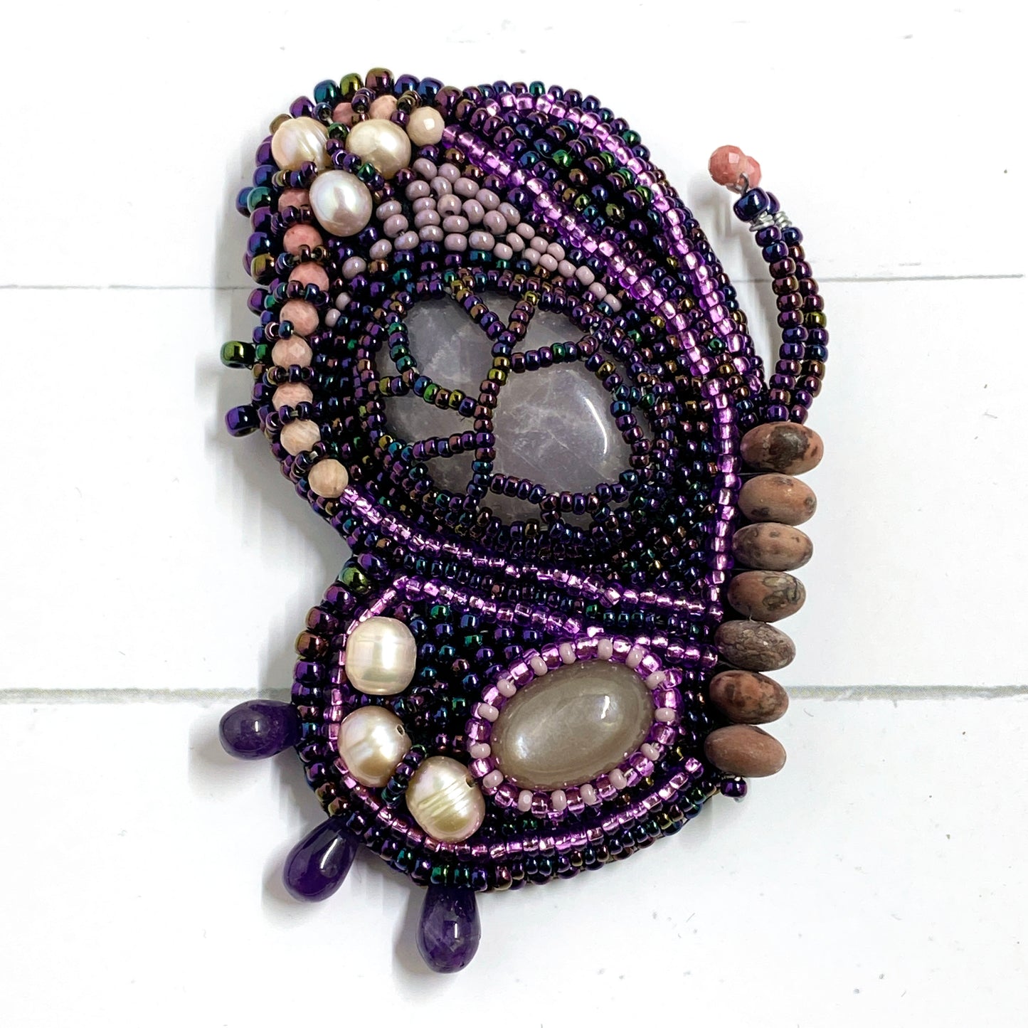 Butterfly Beaded Brooch