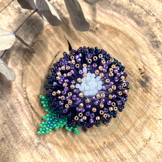 Chrysanthemum Flower Beaded Brooch