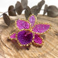 Orchid Beaded Brooch