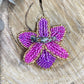 Orchid Beaded Brooch