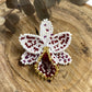 Orchid Beaded Brooch