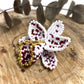 Orchid Beaded Brooch