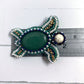 Turtle Beaded Brooch