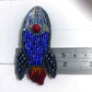 Rocket Beaded Brooch