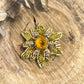 Sun Beaded Brooch