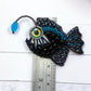 Anglerfish Beaded Brooch