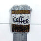 Coffee Cup Beaded Brooch