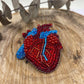 Heart Beaded Brooch