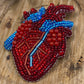 Heart Beaded Brooch