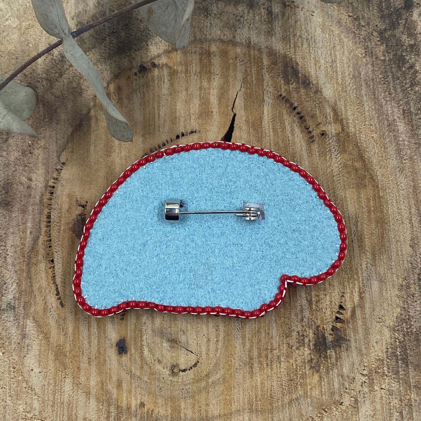 Brain Beaded Brooch