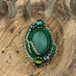 Green Aventurine Beaded Brooch