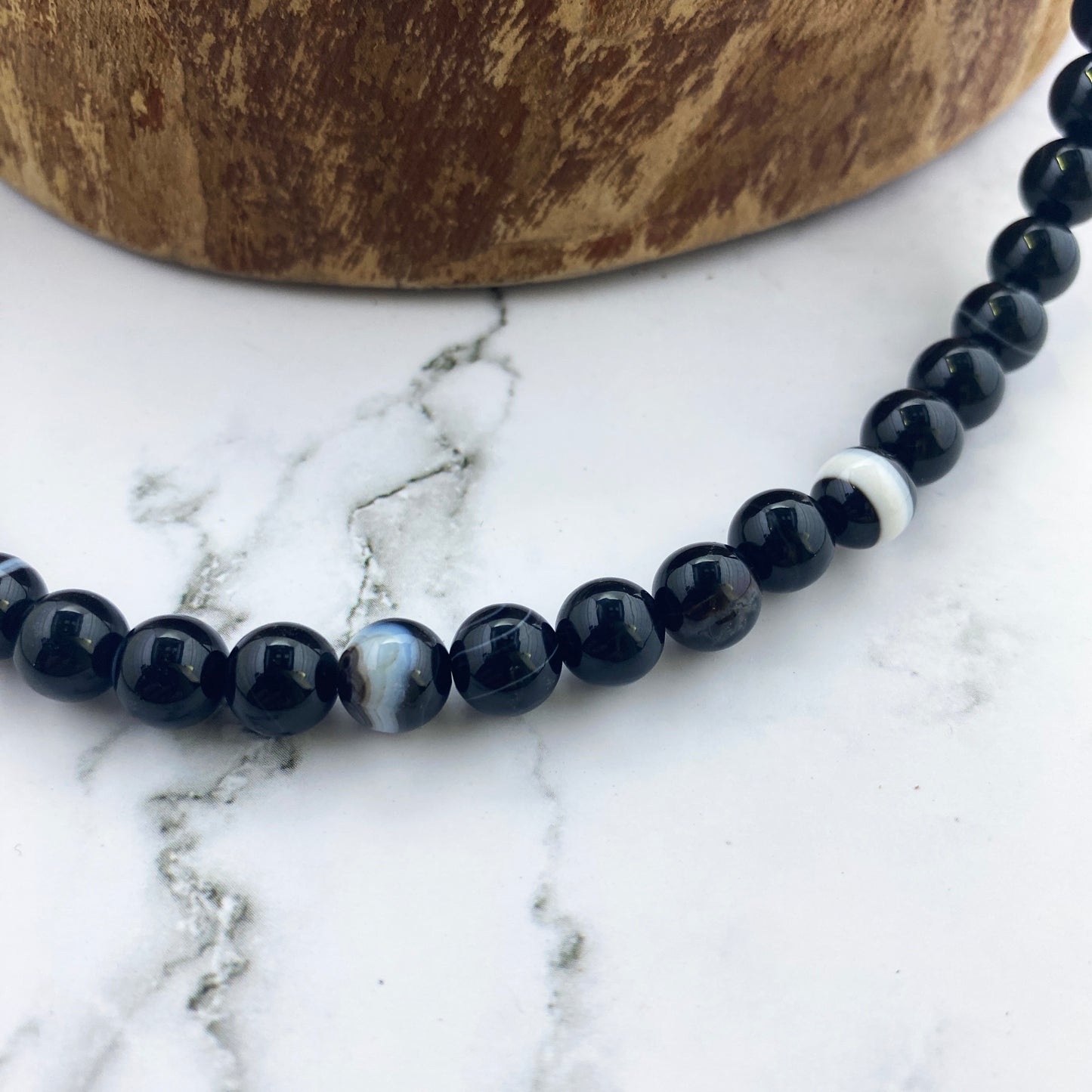 Black Agate Choker Necklace