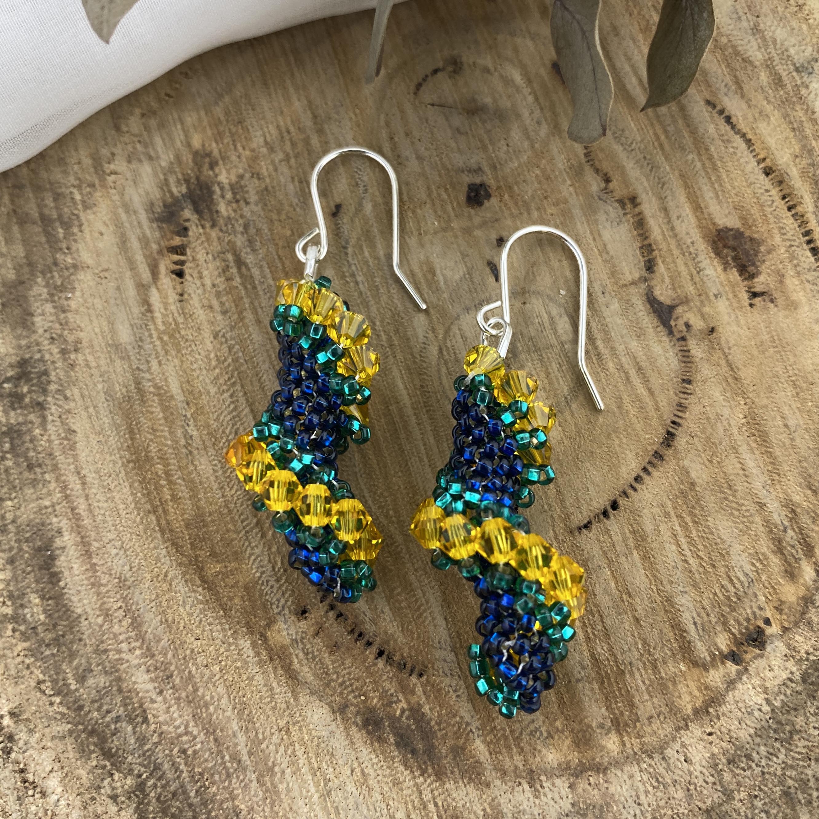 Spiral on sale beaded earrings