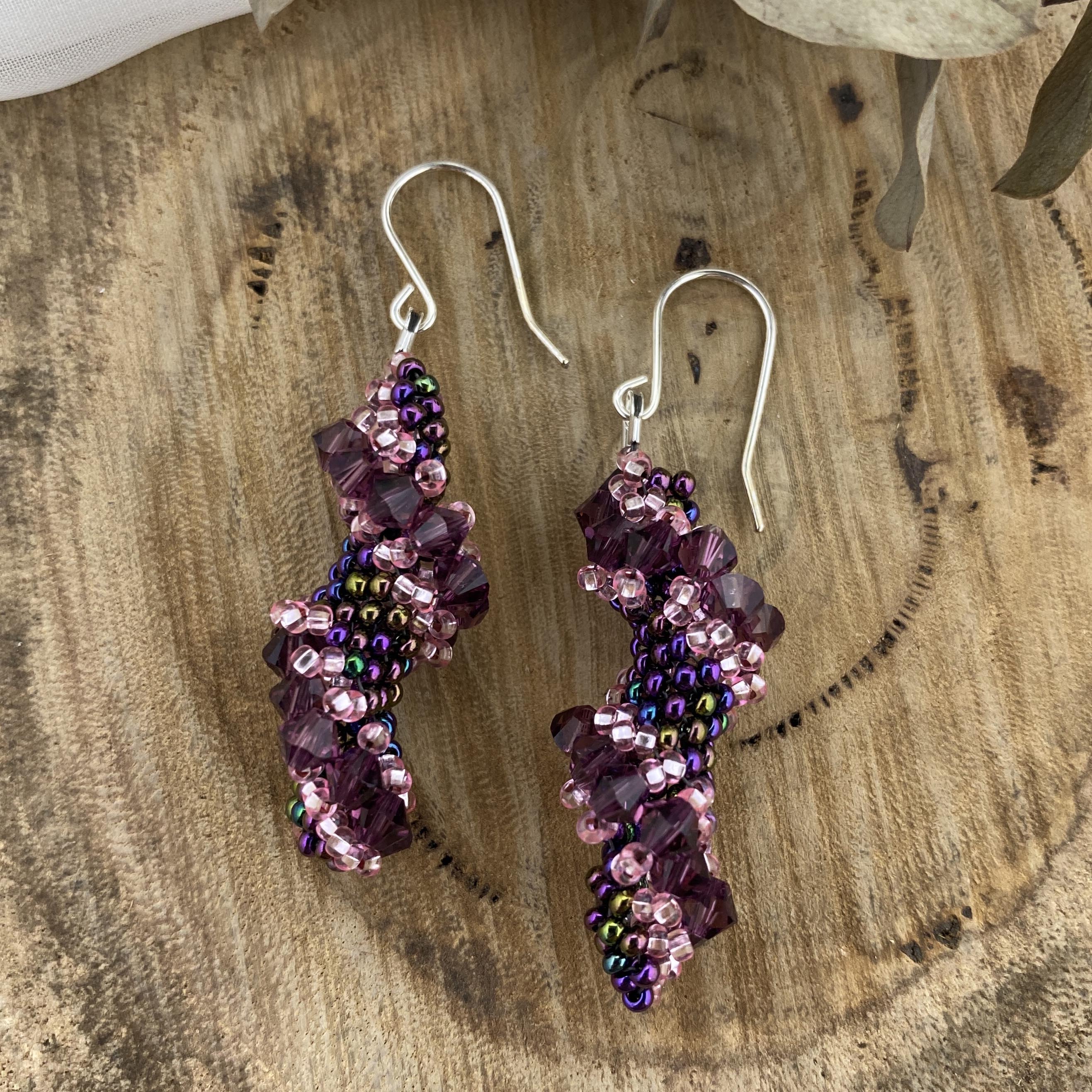 Sunnei spiral-bound circular-design earrings - Purple