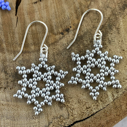 Snowflake Beaded Earrings