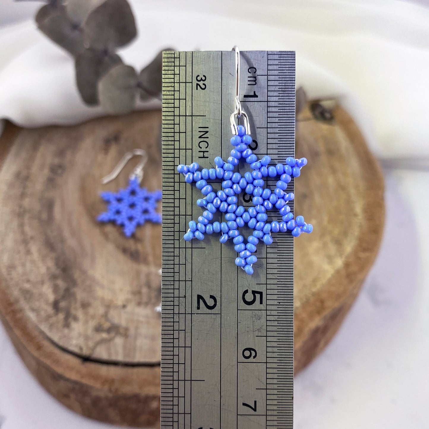 Snowflake Beaded Earrings