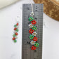 Beaded Christmas Daisy Flower Earrings