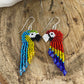 Macaw Bird Beaded Earrings