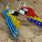 Macaw Bird Beaded Earrings