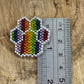 Dog Paw Beaded Brooch