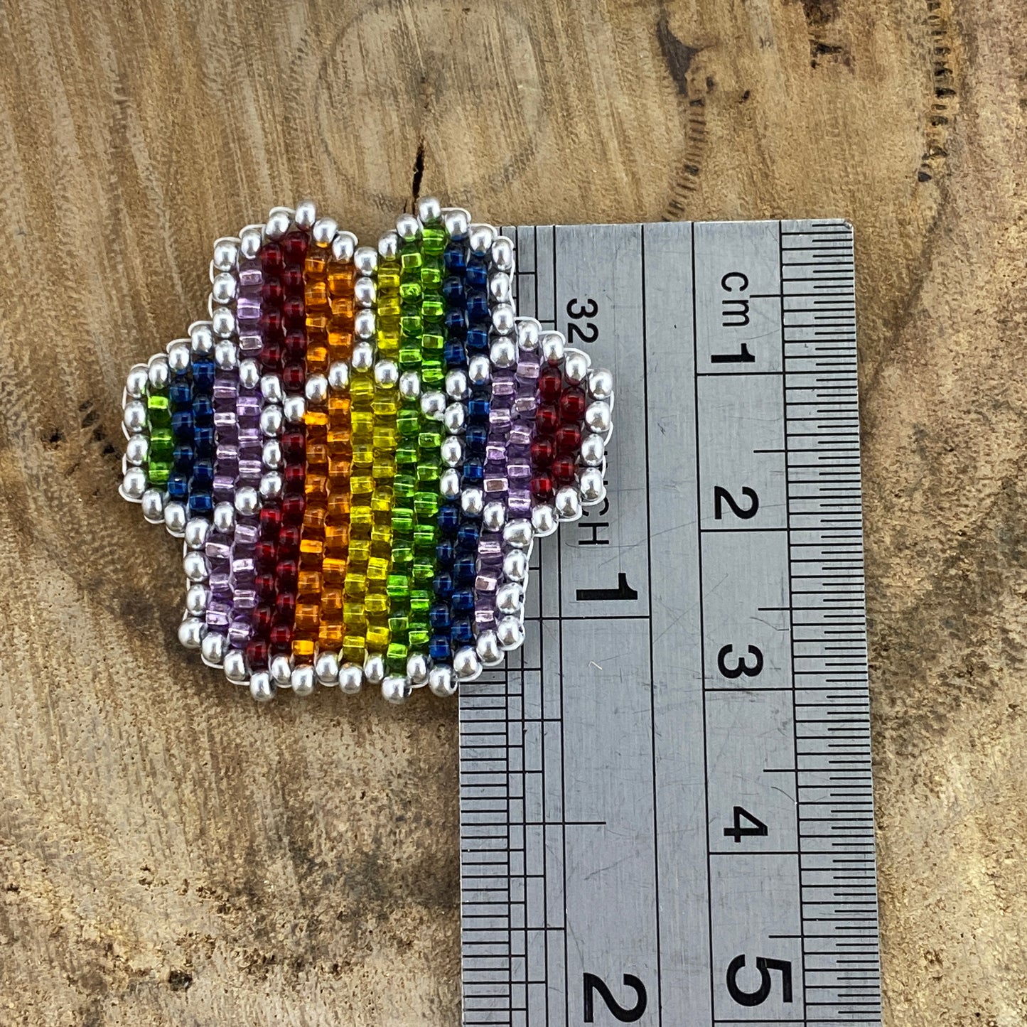 Dog Paw Beaded Brooch